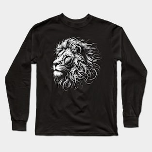 Majestic Lion King Roaring Jungle. Long Sleeve T-Shirt